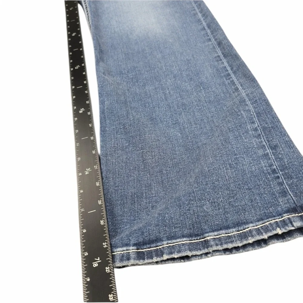 New Fleur by Miss Me Jeans Womens 29 / 8 Blue Medium Wash‎ Slim Wide Embellished - Picture 8 of 13